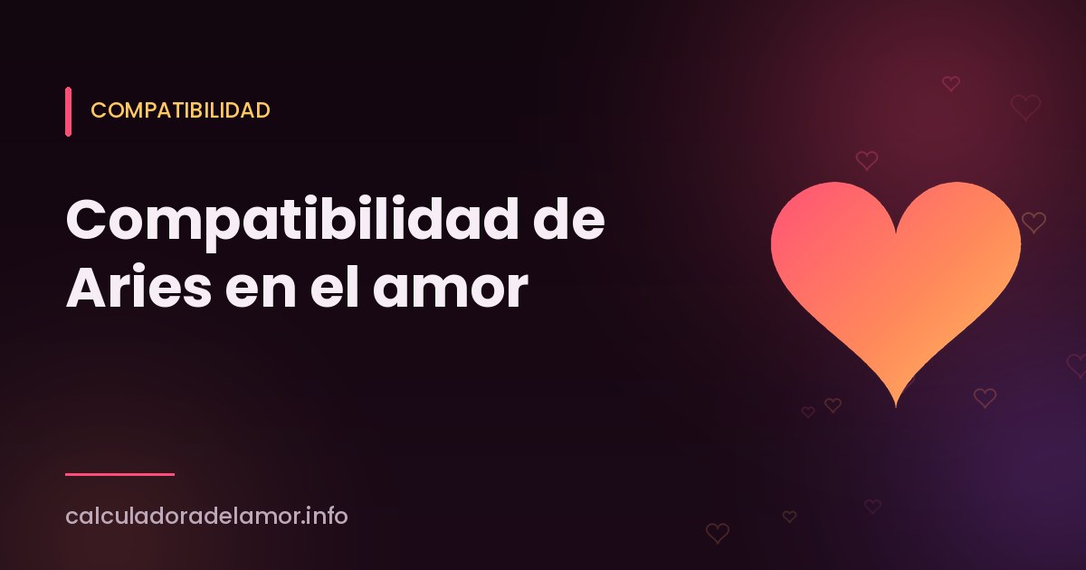 Símbolo del signo Aries sobre fondo rosa y violeta, ilustrando la compatibilidad de Aries en el amor